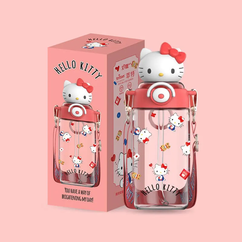 Sunshine Sanrio Doll Portable Straw Water Bottle 650ml