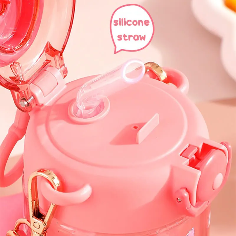 Sunshine Sanrio Doll Portable Straw Water Bottle 650ml