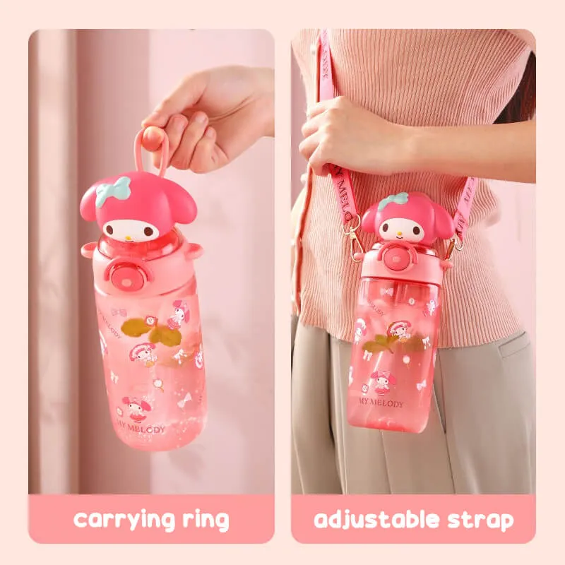 Sunshine Sanrio Doll Portable Straw Water Bottle 650ml