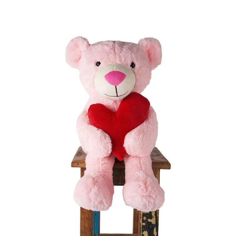 Teddy Bear Cutie Pink Bear with Heart Soft Toy