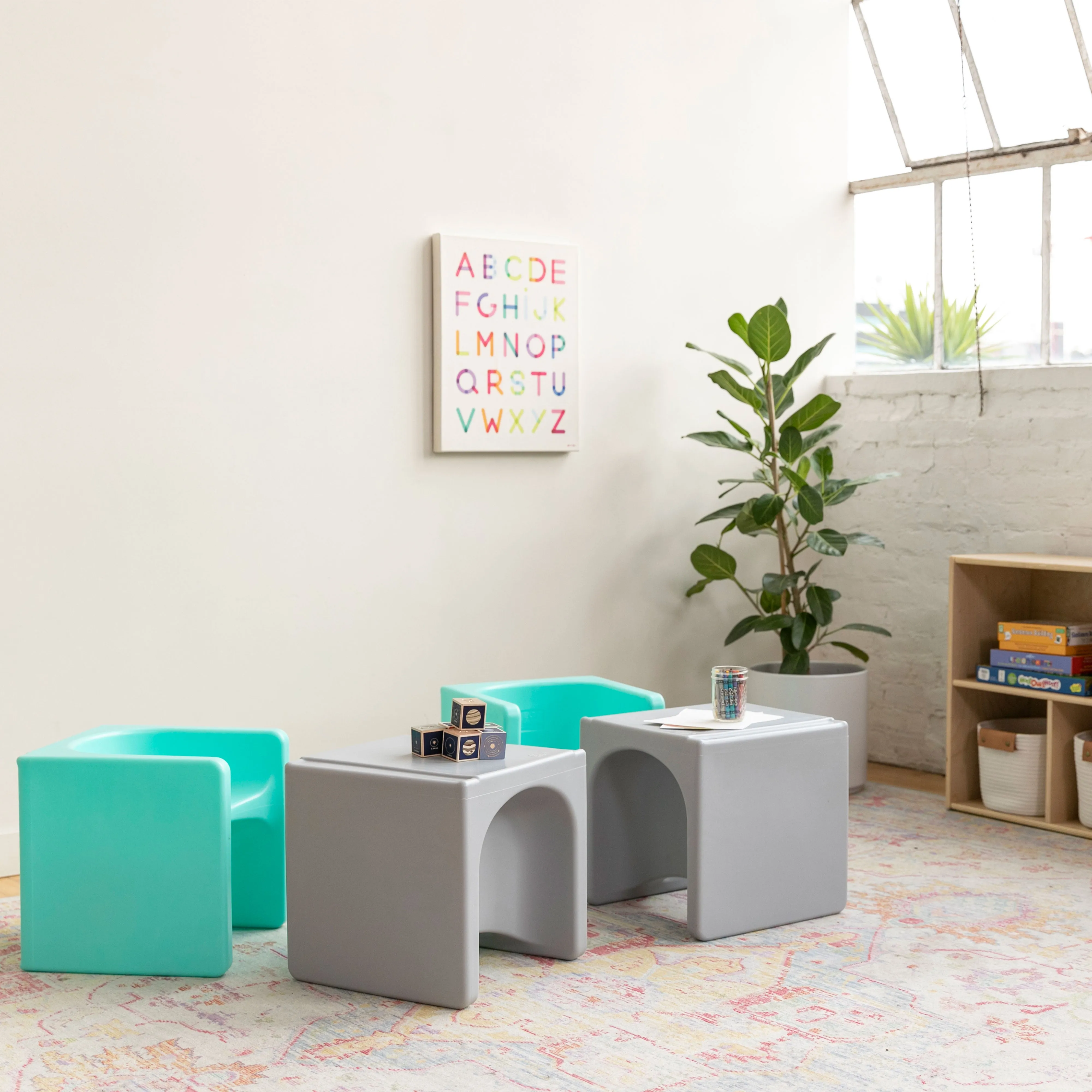 Tri-Me 3-In-1 Cube Chair, Kids Furniture