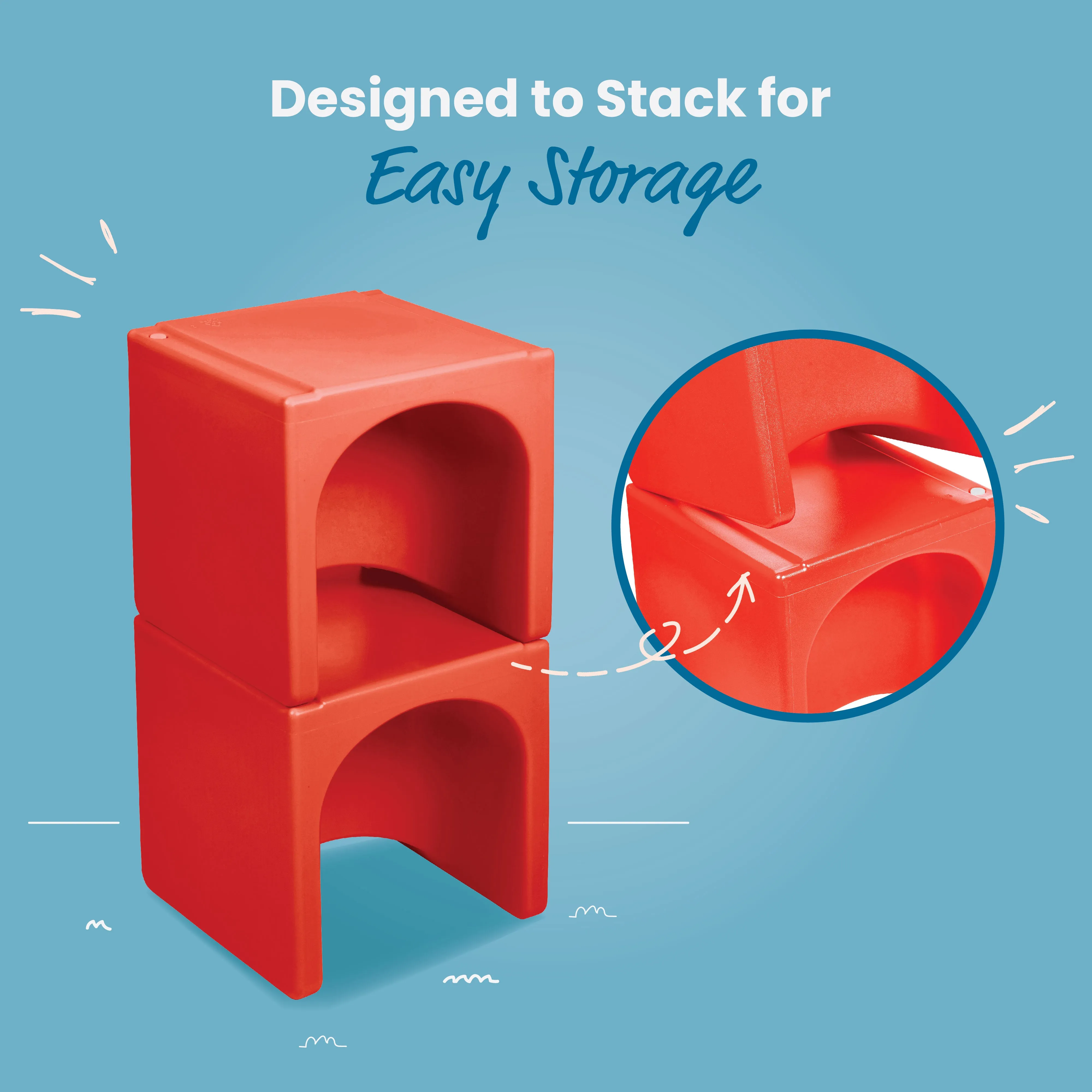 Tri-Me 3-In-1 Cube Chair, Kids Furniture