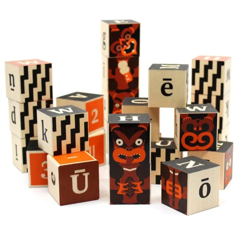 Uncle Goose Maori Alphabet Blocks 24 pcs