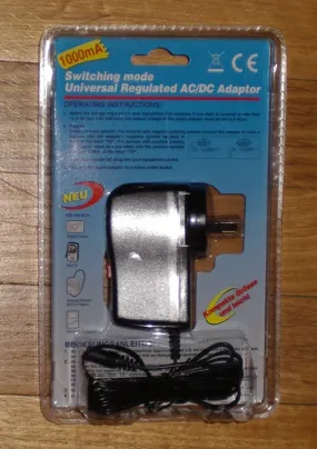 Vanson Universal 3-12Volt 1.0amp Switchmode AC Adaptor - Part # SMP-1000A