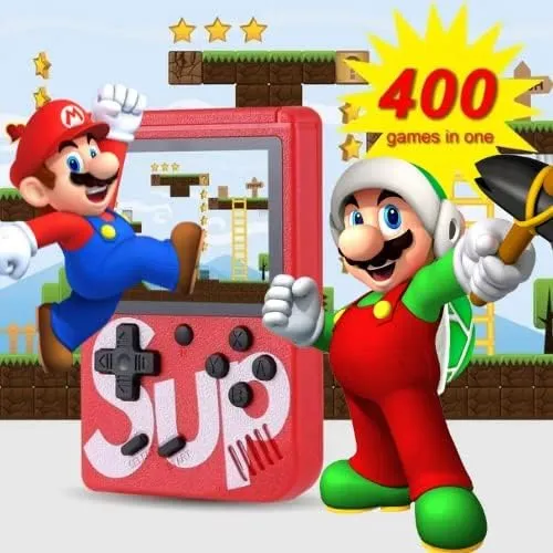 Video Game for Kids SUP 400 in 1 Retro Game Box Console Handheld Game PAD Box with TV Output & with Remote Controller Gaming Console (Colour and Design As Per Available Stock)