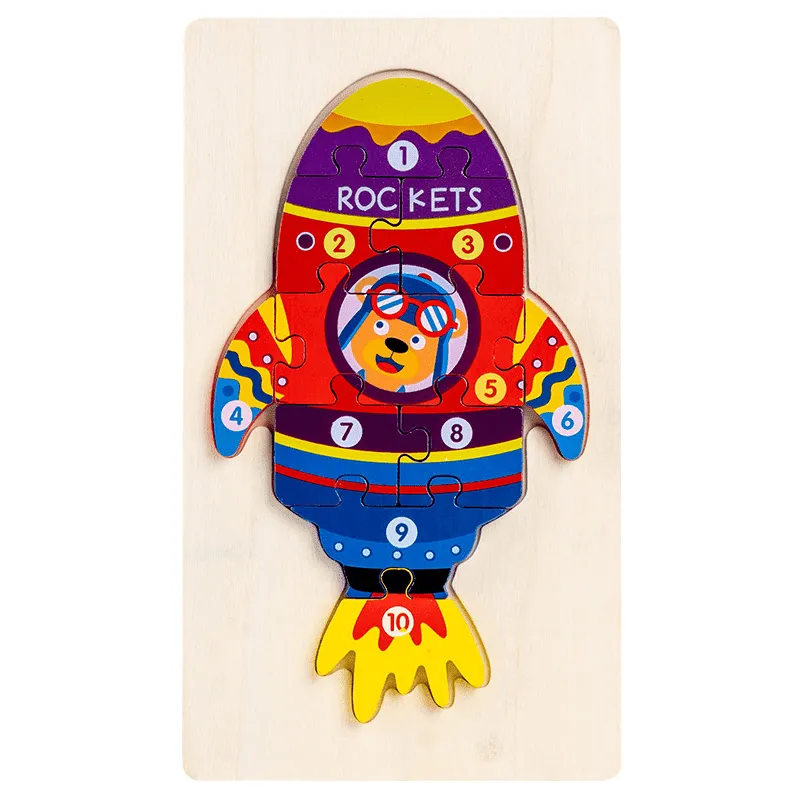 Wooden Educational Puzzle - Vehicles - Wooden jigsaw puzzles